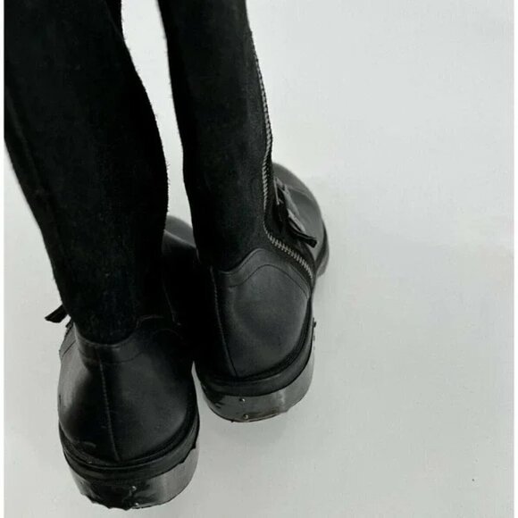 Circus by Sam Edelman Rider Black Leather/Suede High Moto Boots Women’s Size 7M - Picture 4 of 7
